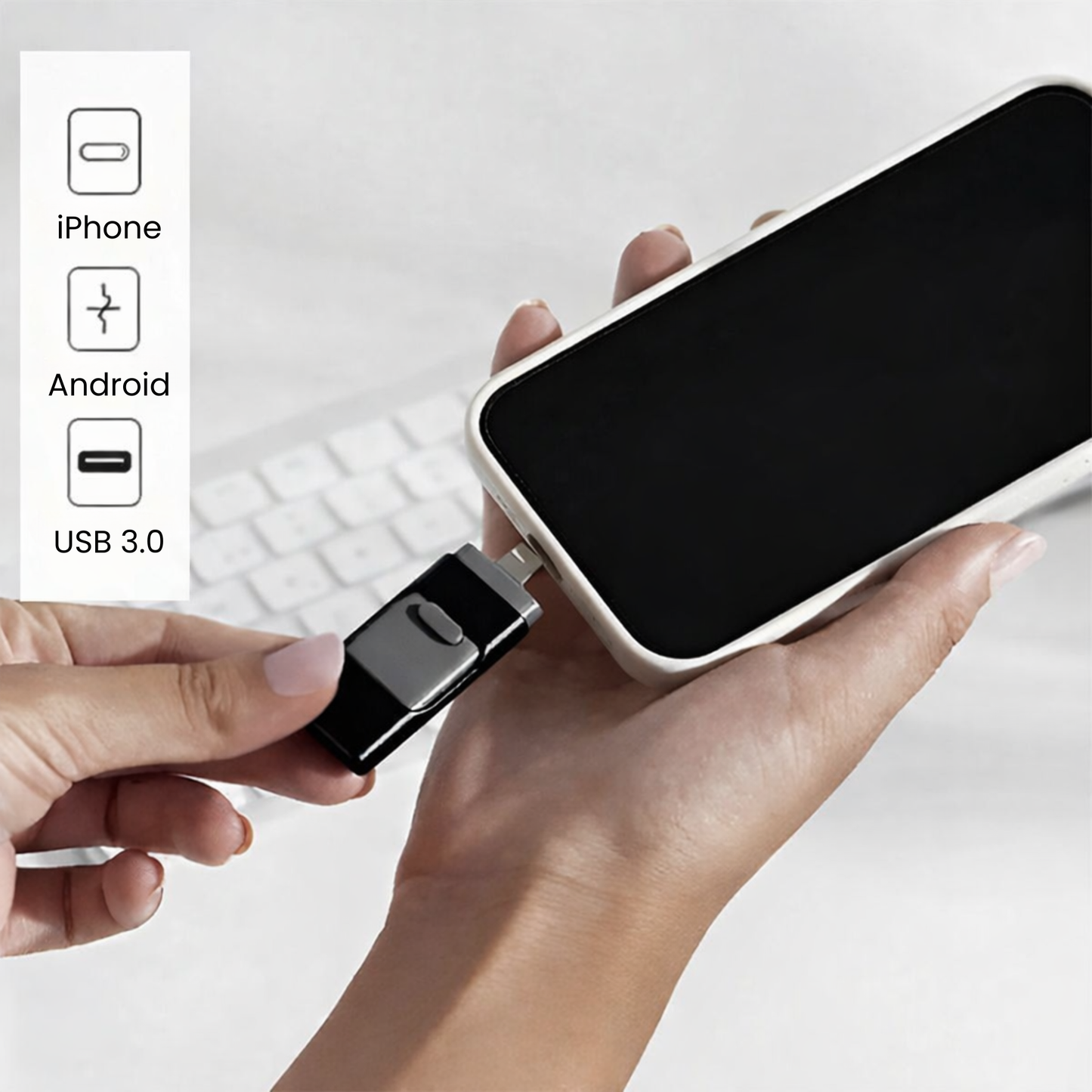 2 TB Smartphone-Speicherkarte (USB) | Speichert 500.000 Fotos oder mehr als 400 Stunden Video