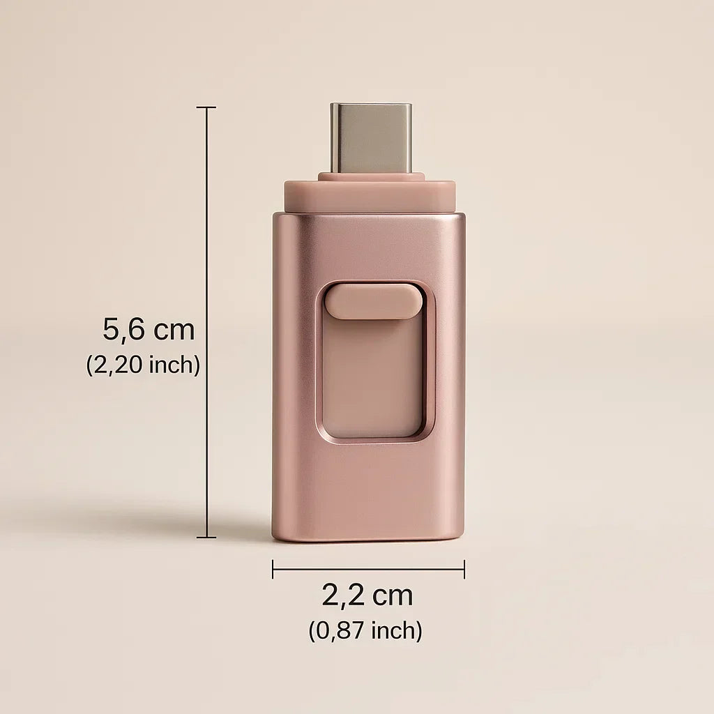 2 TB Smartphone-Speicherkarte (USB) | Speichert 500.000 Fotos oder mehr als 400 Stunden Video